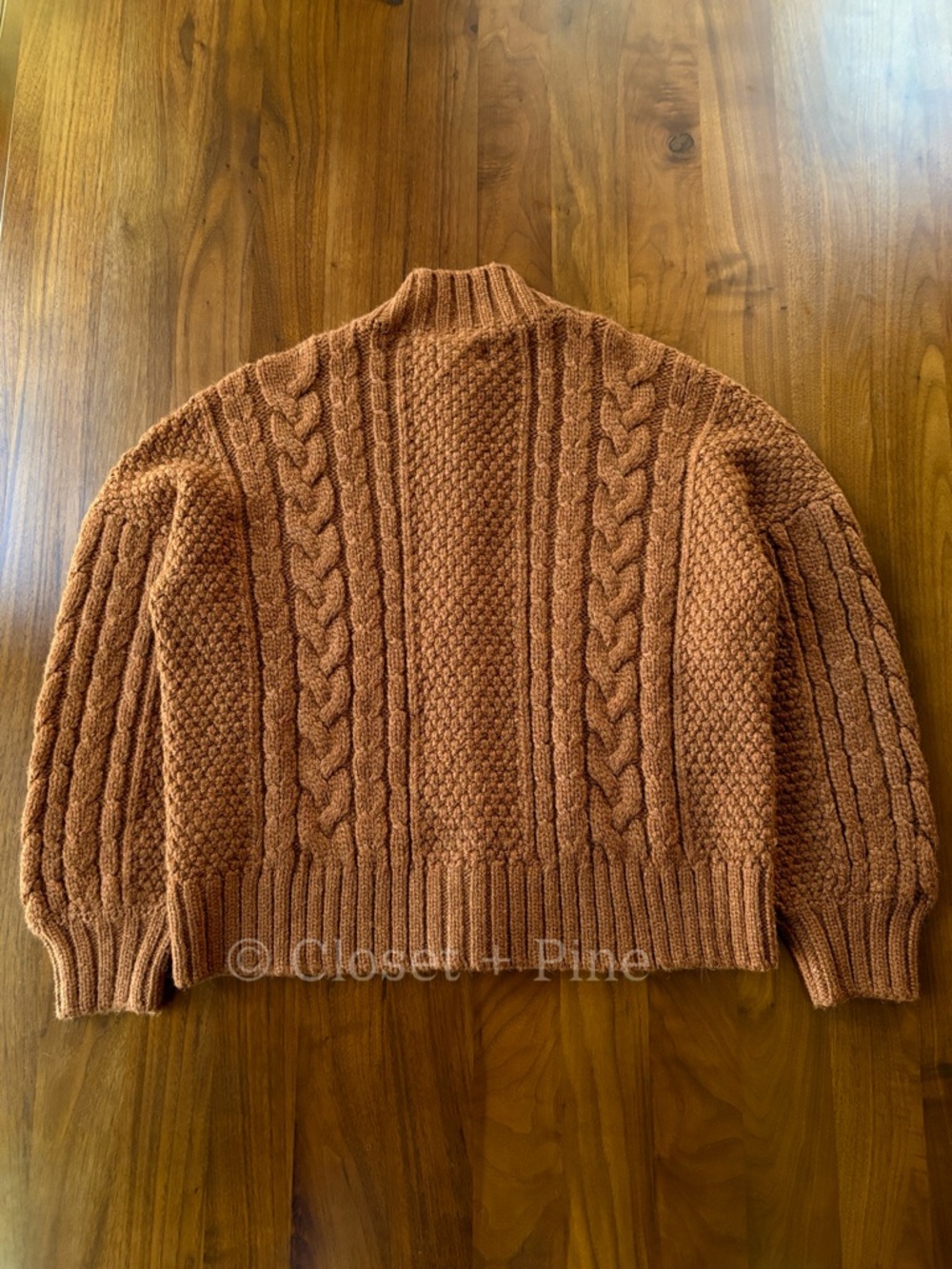 Doen‎ Skye Cardigan Sweater in Cinnamon Brown Size XS Small Alpaca Wool Blend - Picture 5 of 17